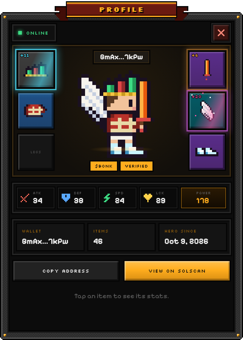 The profile of another hero